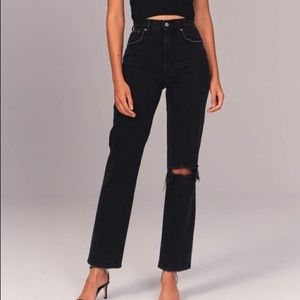 A&F High Rise Mom Jeans